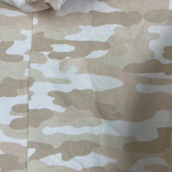 Lucky Brand Tan Neutral Camo Print Hooded Open Front Cardigan Sweater - Picture 11 of 11